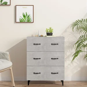 Dressoir 69,5x34x90 cm bewerkt hout betongrijs Dressoir 69,5x34x90 cm bewerkt hout betongrijs