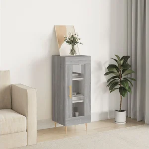 Dressoir 34,5x34x90 cm bewerkt hout grijs sonoma eikenkleurig Dressoir 34,5x34x90 cm bewerkt hout grijs sonoma eikenkleurig
