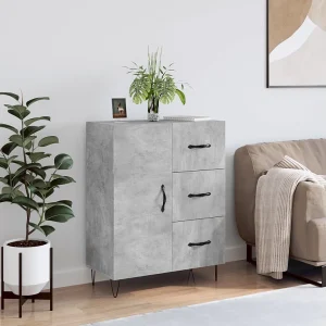 Dressoir 69,5x34x90 cm bewerkt hout betongrijs Dressoir 69,5x34x90 cm bewerkt hout betongrijs