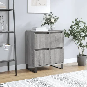 Dressoir 60x35x70 cm bewerkt hout grijs sonoma eikenkleurig Dressoir 60x35x70 cm bewerkt hout grijs sonoma eikenkleurig