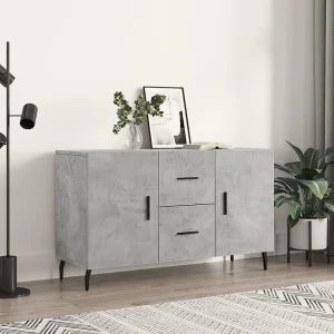 Dressoir 100x36x60 cm bewerkt hout betongrijs Dressoir 100x36x60 cm bewerkt hout betongrijs