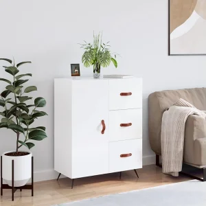 Dressoir 69,5x34x90 cm bewerkt hout hoogglans wit Dressoir 69,5x34x90 cm bewerkt hout hoogglans wit