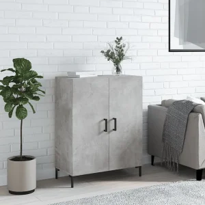 Dressoir 69,5x34x90 cm bewerkt hout betongrijs Dressoir 69,5x34x90 cm bewerkt hout betongrijs