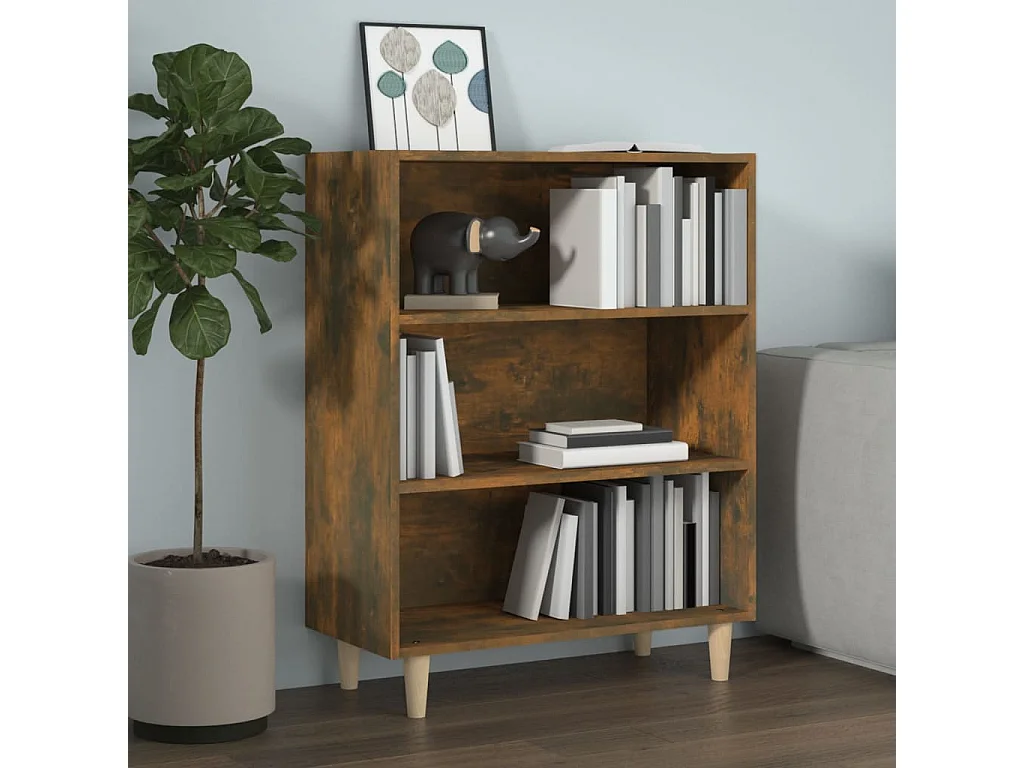 Dressoir 69,5x32,5x90 cm bewerkt hout gerookt eikenkleurig