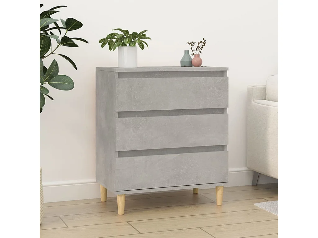 Dressoir 60x35x70 cm bewerkt hout betongrijs