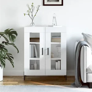 Dressoir 69,5x34x90 cm bewerkt hout hoogglans wit Dressoir 69,5x34x90 cm bewerkt hout hoogglans wit