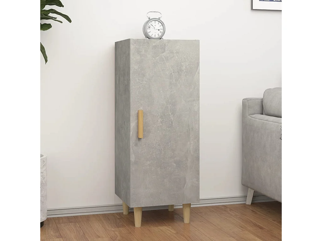Dressoir 34,5x34x90 cm bewerkt hout betongrijs