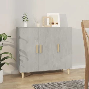 Dressoir 90x34x80 cm bewerkt hout betongrijs Dressoir 90x34x80 cm bewerkt hout betongrijs