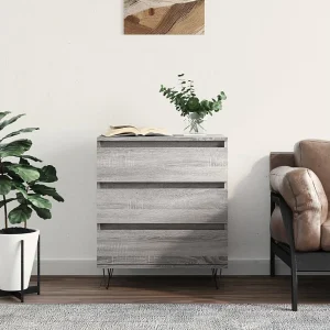 Dressoir 60x35x70 cm bewerkt hout grijs sonoma eikenkleurig Dressoir 60x35x70 cm bewerkt hout grijs sonoma eikenkleurig