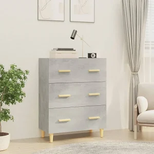 Dressoir 70x34x90 cm bewerkt hout betongrijs Dressoir 70x34x90 cm bewerkt hout betongrijs