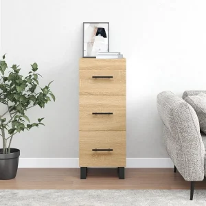 Dressoir 34,5x34x90 cm bewerkt hout sonoma eiken Dressoir 34,5x34x90 cm bewerkt hout sonoma eiken