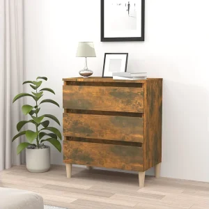 Dressoir 60x35x69 cm bewerkt hout gerookt eikenkleurig Dressoir 60x35x69 cm bewerkt hout gerookt eikenkleurig
