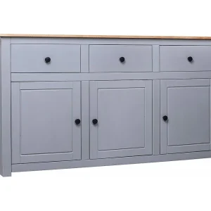 Dressoir Panama Range 135x40x80 cm massief grenenhout grijs