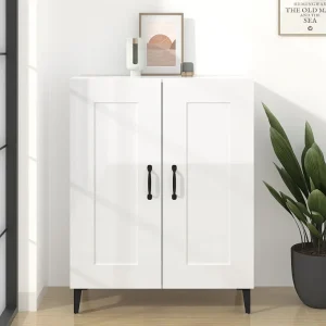 Dressoir 69,5x34x90 cm bewerkt hout hoogglans wit Dressoir 69,5x34x90 cm bewerkt hout hoogglans wit