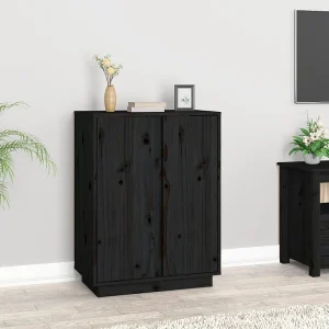 Dressoir 60x35x80 cm massief grenenhout zwart Dressoir 60x35x80 cm massief grenenhout zwart