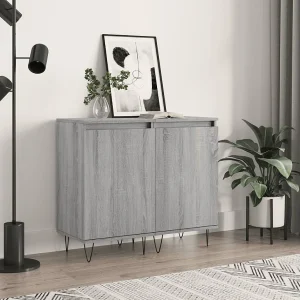 Dressoirs 2 st 40x35x70 cm bewerkt hout grijs sonoma Dressoirs 2 st 40x35x70 cm bewerkt hout grijs sonoma