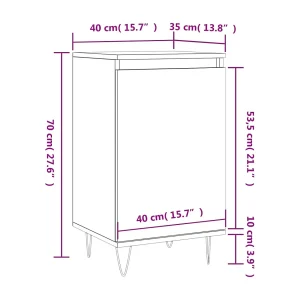 Dressoirs 2 st 40x35x70 cm bewerkt hout sonoma eikenkleurig Dressoirs 2 st 40x35x70 cm bewerkt hout sonoma eikenkleurig