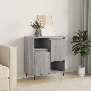 Dressoir 60x35x70 cm bewerkt hout grijs sonoma eikenkleurig Dressoir 60x35x70 cm bewerkt hout grijs sonoma eikenkleurig