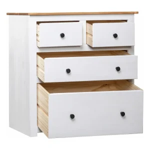 Dressoir Panama Range 80x40x83 cm grenenhout wit