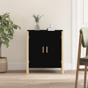 Dressoir 62x38x70 cm bewerkt hout zwart Dressoir 62x38x70 cm bewerkt hout zwart
