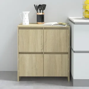 Dressoir 70x41x75 cm bewerkt hout sonoma eikenkleurig Dressoir 70x41x75 cm bewerkt hout sonoma eikenkleurig