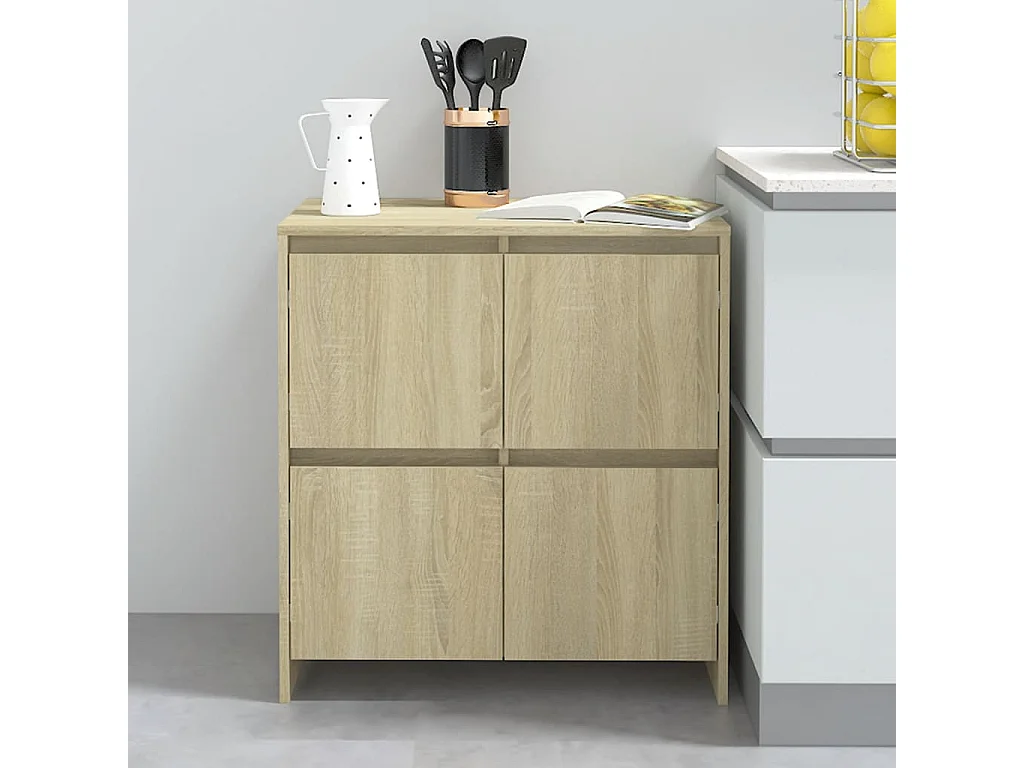 Dressoir 70x41x75 cm bewerkt hout sonoma eikenkleurig