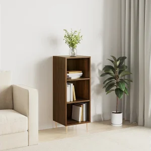Dressoir 34,5×32,5×90 cm bewerkt hout bruin eikenkleur Dressoir 34,5×32,5×90 cm bewerkt hout bruin eikenkleur