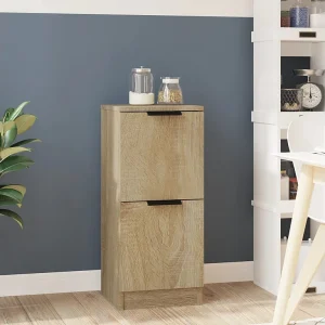 Dressoir 30x30x70 cm bewerkt hout sonoma eikenkleurig Dressoir 30x30x70 cm bewerkt hout sonoma eikenkleurig