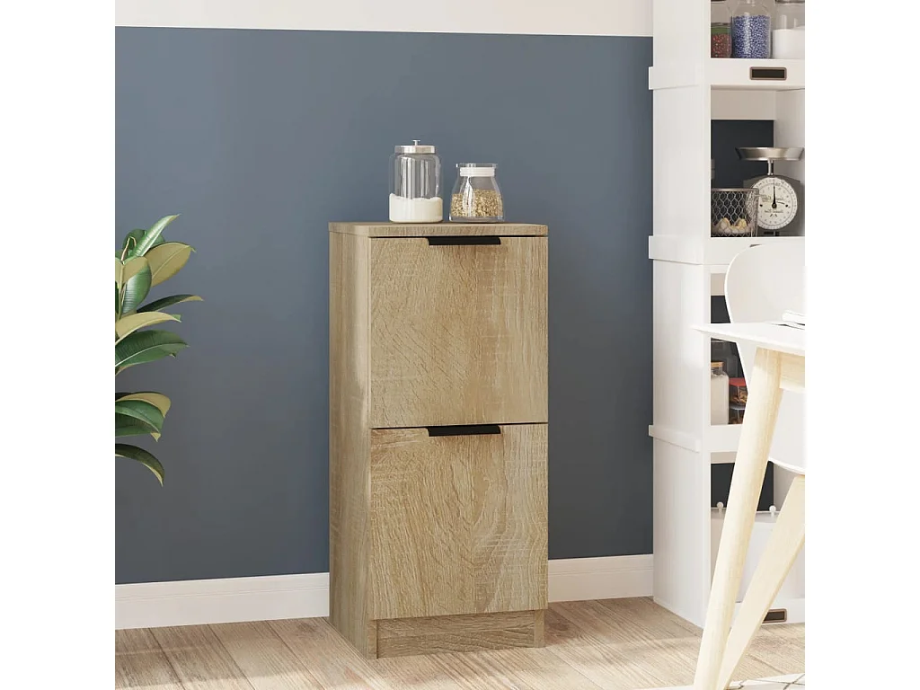 Dressoir 30x30x70 cm bewerkt hout sonoma eikenkleurig