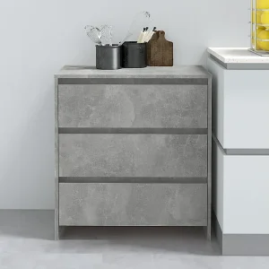 Dressoir 70x41x75 cm bewerkt hout betongrijs Dressoir 70x41x75 cm bewerkt hout betongrijs