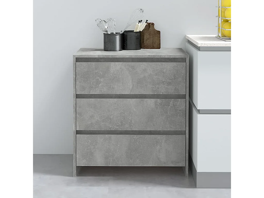 Dressoir 70x41x75 cm bewerkt hout betongrijs