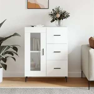 Dressoir 69,5x34x90 cm bewerkt hout hoogglans wit Dressoir 69,5x34x90 cm bewerkt hout hoogglans wit