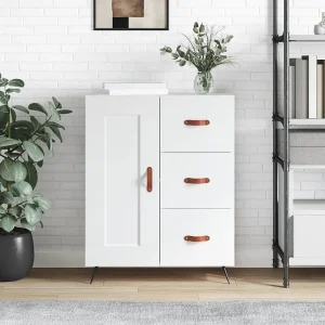Dressoir 69,5x34x90 cm bewerkt hout wit Dressoir 69,5x34x90 cm bewerkt hout wit
