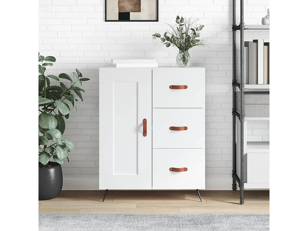 Dressoir 69,5x34x90 cm bewerkt hout wit