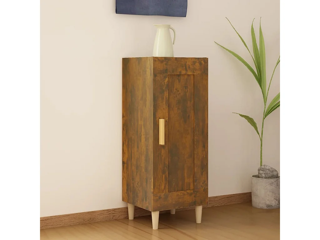 Dressoir 34,5x34x90 cm bewerkt hout gerookt eiken