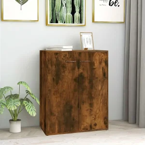 Dressoir 60x30x75 cm bewerkt hout gerookt eikenkleurig Dressoir 60x30x75 cm bewerkt hout gerookt eikenkleurig