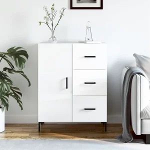 Dressoir 69,5x34x90 cm bewerkt hout hoogglans wit Dressoir 69,5x34x90 cm bewerkt hout hoogglans wit
