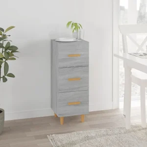 Dressoir 34,5x34x90 cm bewerkt hout grijs sonoma eikenkleurig Dressoir 34,5x34x90 cm bewerkt hout grijs sonoma eikenkleurig