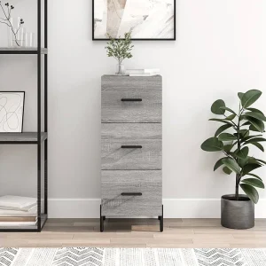 Dressoir 34,5x34x90 cm bewerkt hout grijs sonoma eikenkleurig Dressoir 34,5x34x90 cm bewerkt hout grijs sonoma eikenkleurig