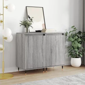 Dressoirs 2 st 40x35x70 cm bewerkt hout grijs sonoma Dressoirs 2 st 40x35x70 cm bewerkt hout grijs sonoma