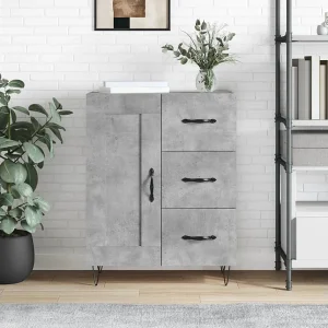 Dressoir 69,5x34x90 cm bewerkt hout betongrijs Dressoir 69,5x34x90 cm bewerkt hout betongrijs
