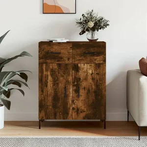 Dressoir 69,5x34x90 cm bewerkt hout gerookt eikenkleurig Dressoir 69,5x34x90 cm bewerkt hout gerookt eikenkleurig