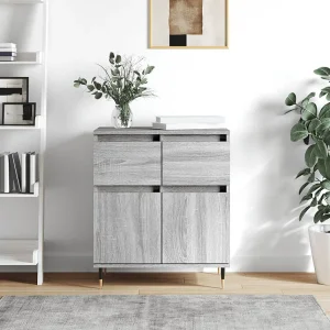 Dressoir 60x35x70 cm bewerkt hout grijs sonoma eikenkleurig Dressoir 60x35x70 cm bewerkt hout grijs sonoma eikenkleurig