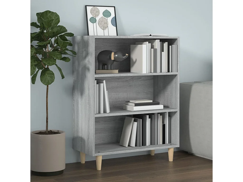 Dressoir 69,5x32,5x90 cm bewerkt hout grijs sonoma eikenkleurig