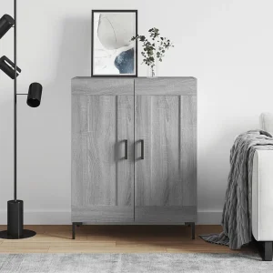 Dressoir 69,5x34x90 cm bewerkt hout grijs sonoma eikenkleurig Dressoir 69,5x34x90 cm bewerkt hout grijs sonoma eikenkleurig
