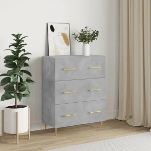 Dressoir 69,5x34x90 cm bewerkt hout betongrijs Dressoir 69,5x34x90 cm bewerkt hout betongrijs