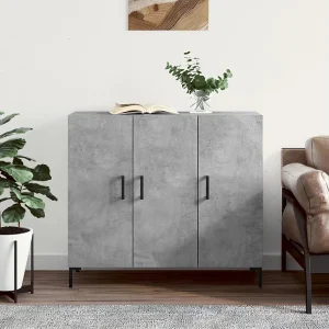 Dressoir 90x34x80 cm bewerkt hout betongrijs Dressoir 90x34x80 cm bewerkt hout betongrijs