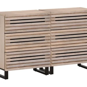 Dressoirs 2 st 60x34x75 cm massief mangohout Dressoirs 2 st 60x34x75 cm massief mangohout