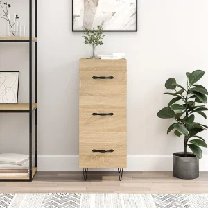 Dressoir 34,5x34x90 cm bewerkt hout sonoma eiken Dressoir 34,5x34x90 cm bewerkt hout sonoma eiken