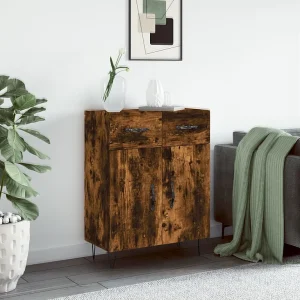 Dressoir 69,5x34x90 cm bewerkt hout gerookt eikenkleurig Dressoir 69,5x34x90 cm bewerkt hout gerookt eikenkleurig